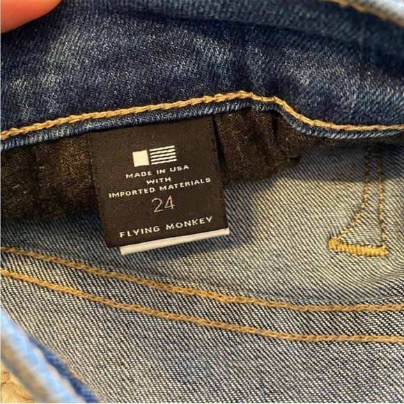 Flying Monkey Skinny Jeans Embroidered Roses 24 🌹 - Picture 2 of 12